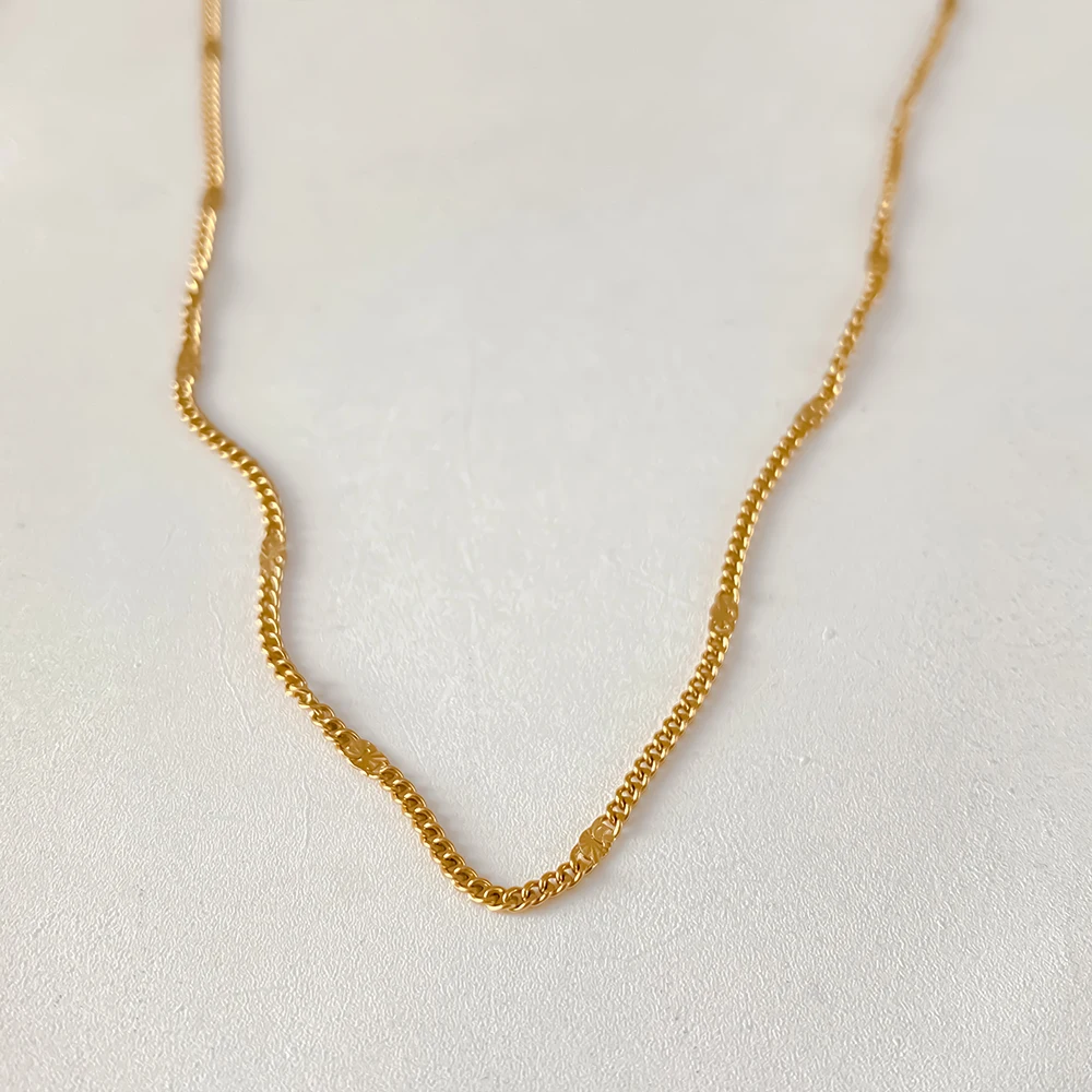 EMANCO Stainless Steel Minimalist Style Snake Chain Necklace with Dainty Ideal for Daily Commute Chic Jewelry 48-Hour Shipping - view 5