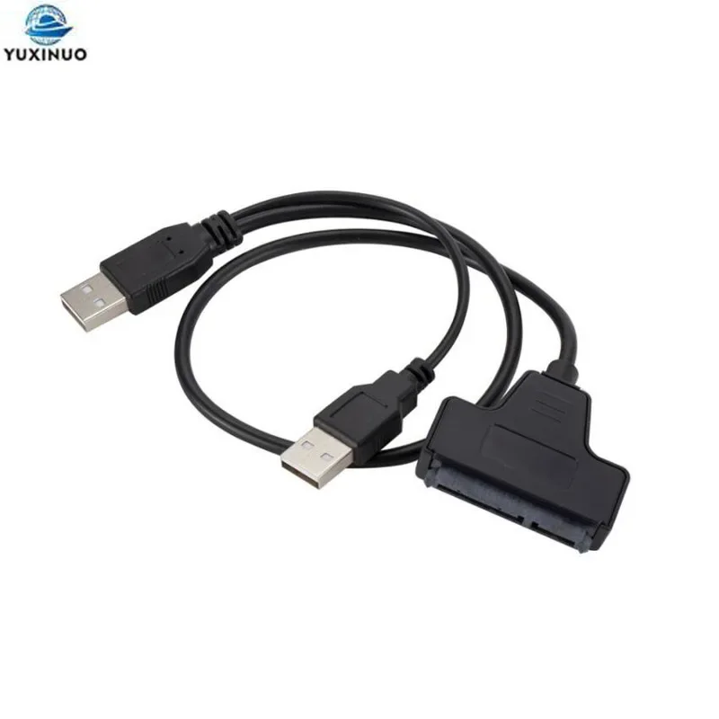

SATA To USB 2.0 Cable for 2.5 Inch External HDD SSD Hard Drive SATA 3 22 Pin Adapter USB 2.0 Adapter with Power Supply Port