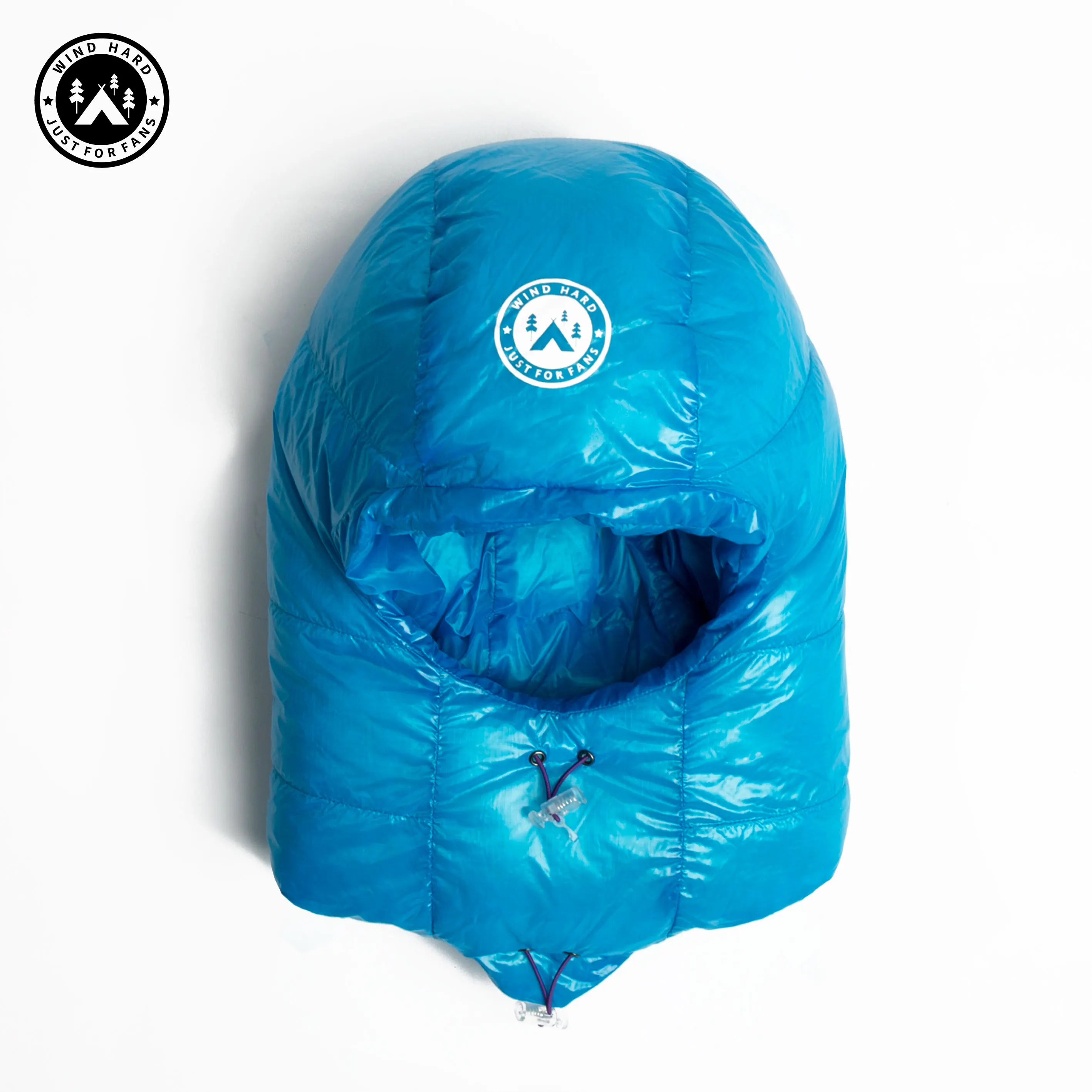 WIND HARD 10D 800FP Ultralight Down Hat Outdoor Camping Windpoof Caps Warm Snow Hood with Neck Winter Ski Uinsex