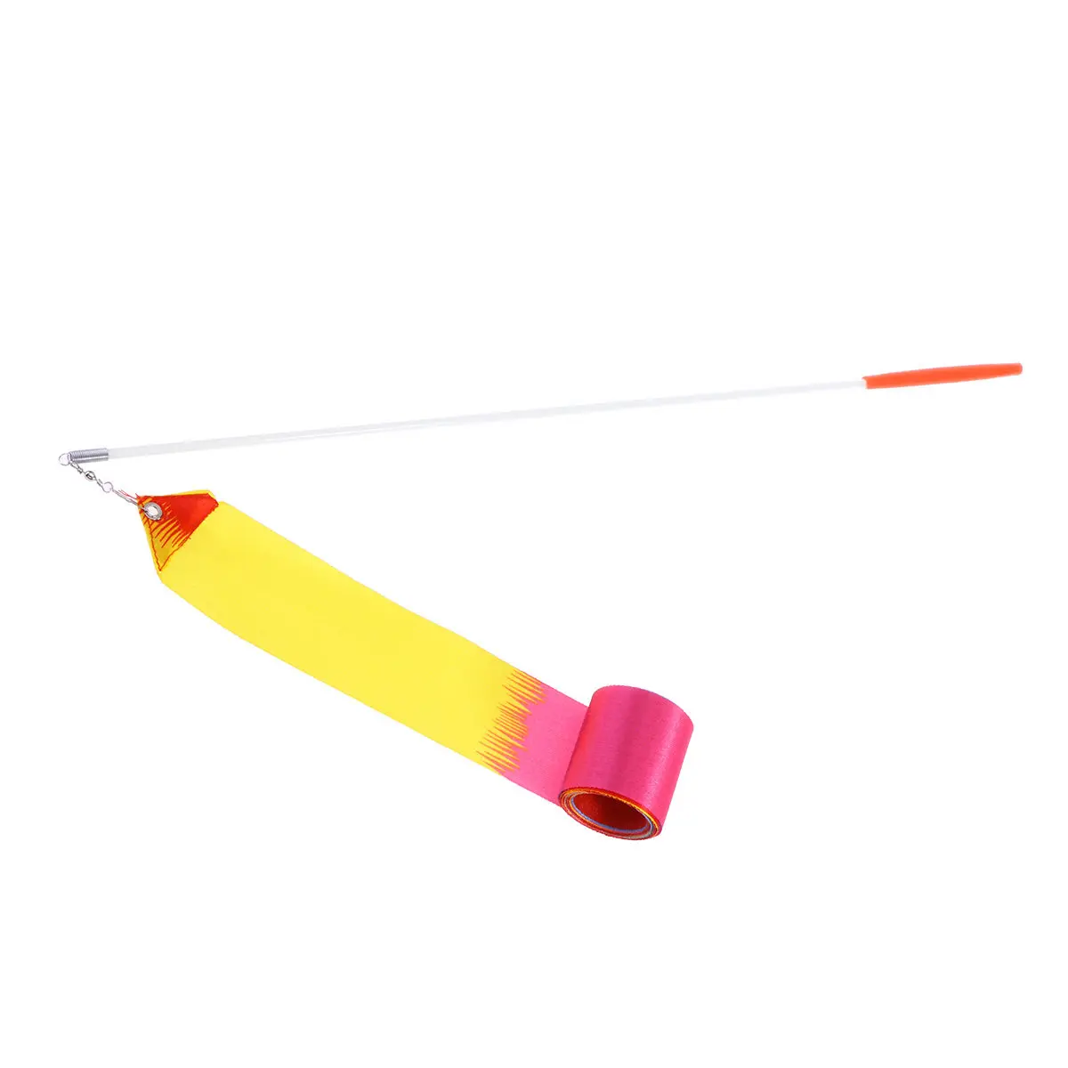 3.6m Dance Colorful Gym Ribbon Brocade Fiberglass Handle Rhythmic Gymnastics Ribbon Baton Twirling Chinese Dance Marching Band
