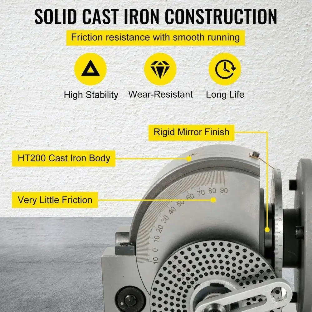 رأس تقسيم BS1 6 بوصة 3 فك تشاك شبه لمجموعة الطحن مع غراب خلفي وألواح تقسيم للطحن والطحن