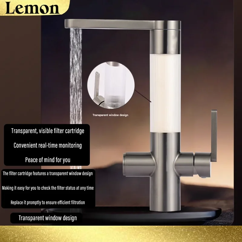 

Home Use Stainless Steel Water Purifier Tap Filter Kitchen Direct Drinking Faucet Large Flow Table Top Water Filter System