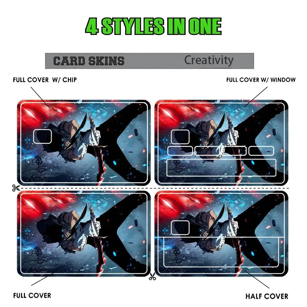S-Sung J-Jin-wooES Card Skin Sticker Fanart Card 54x85mm Custom Pattern Chip Cutout Full Wrap Half Cover Design