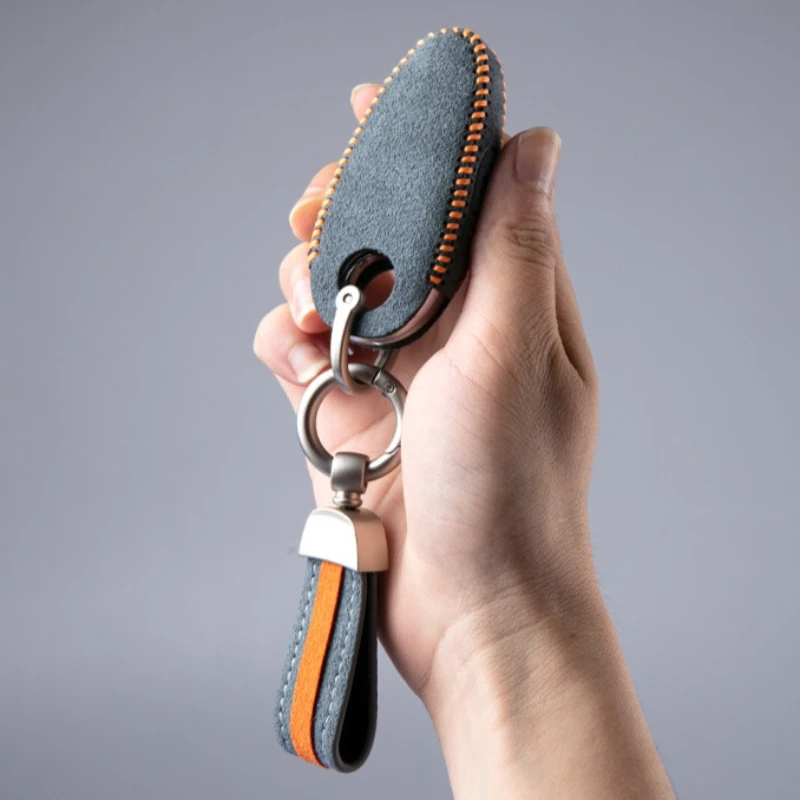 For VOYAH DREAM FREE 318  Suede Car Key Case Cover Protective Shell Bag Keychain Car Interior Modified Accessories