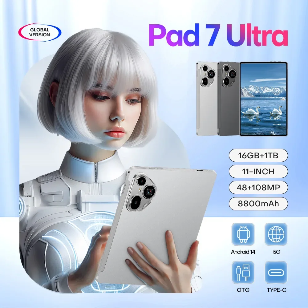 Pad 7 Ultra LED TV 10.1 Inch Tablet PC LED TV, Can Call Dual Card Dual Standby 16 + 1T