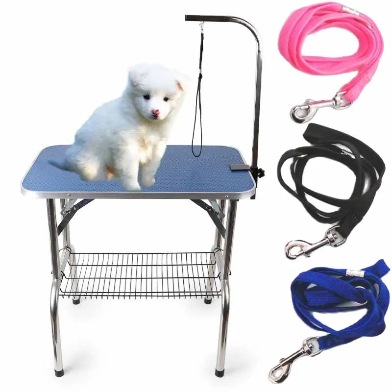 2Pcs Nylon Dog Leash Adjustable Pets Noose Loop Lock Clip Rope Durable Grooming Table Sling Cats Restraint Ropes for Bath Desks