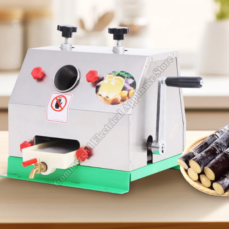 Sugarcane Juicer No Power Supply Required Small Stall Commercial Stainless Steel Hand-operated Sugarcane Ginger Juicer