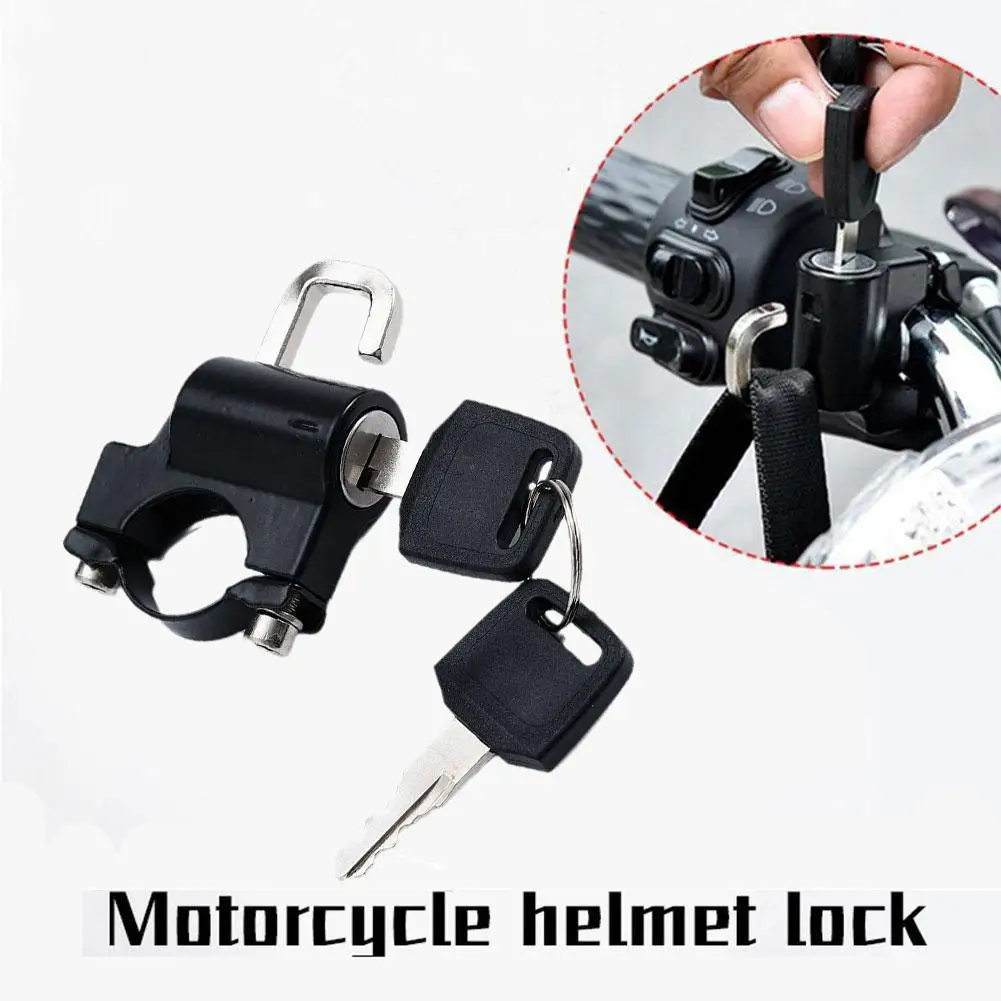 

1 set Universal Multifunctional Motorcycle Helmet Lock Motorcycle Safety Helmet Anti-theft Lock Lock Metal Black Helmet 2023 Hot