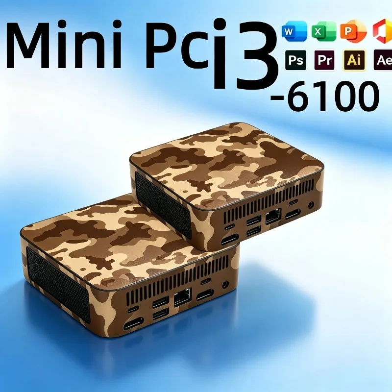 2026 New PC MINI Core i3 6100 16GB RAM 1TB 2TB SSD WIFI 6 BT5.2 4K HD Mini Gaming Office Study Pc