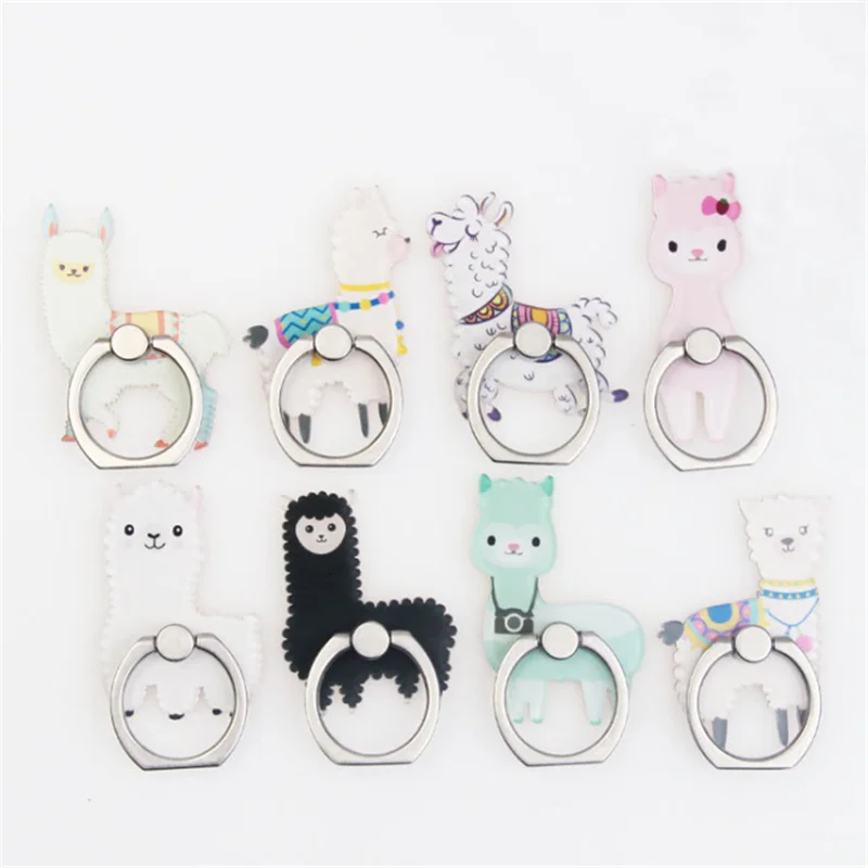 Universal Stent Mobile Phone Holder Stand Alpaca Sheep Finger Ring Magnetic For Cell Smart Phone Stand Holder For Iphone 14 15