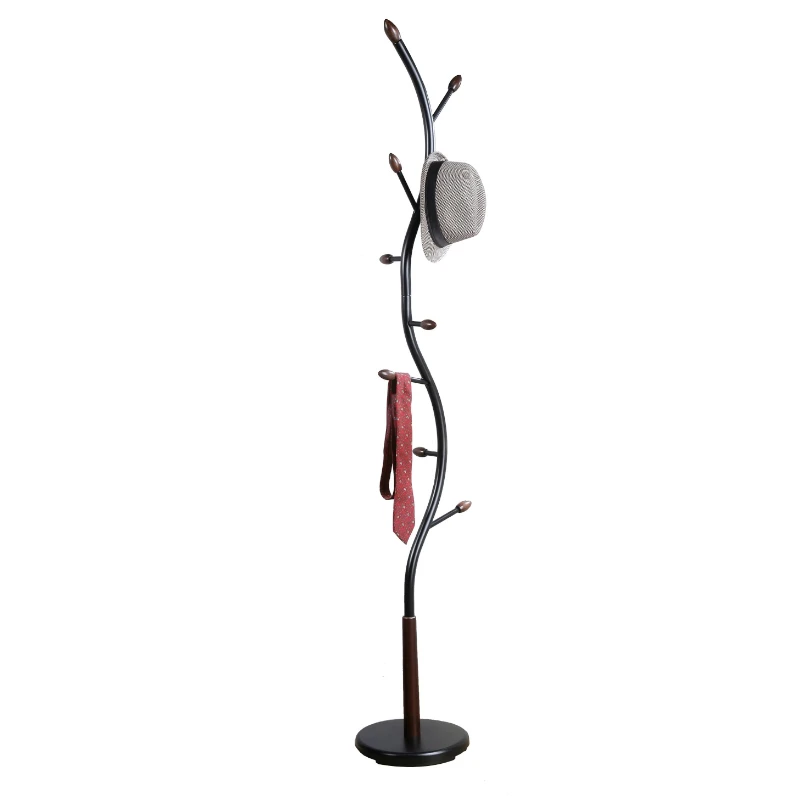 Modern Black Walnut Eco-Friendly Bedroom Standing Hanger