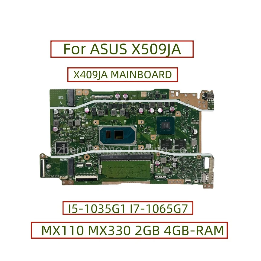 

Материнская плата X409JA Материнская плата ASUS X509JA X509JP X509JB F509J для ноутбука с детской строкой, 4GB-RAM MX110/MX330 2 Гб GPU