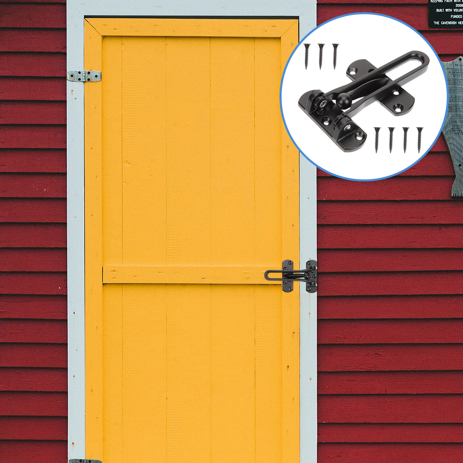 

Latch Zinc Alloy Security Bar Lock For Hinged Swing-In Doors Front Door Stopper Home Hotel Guard Door Locklatch