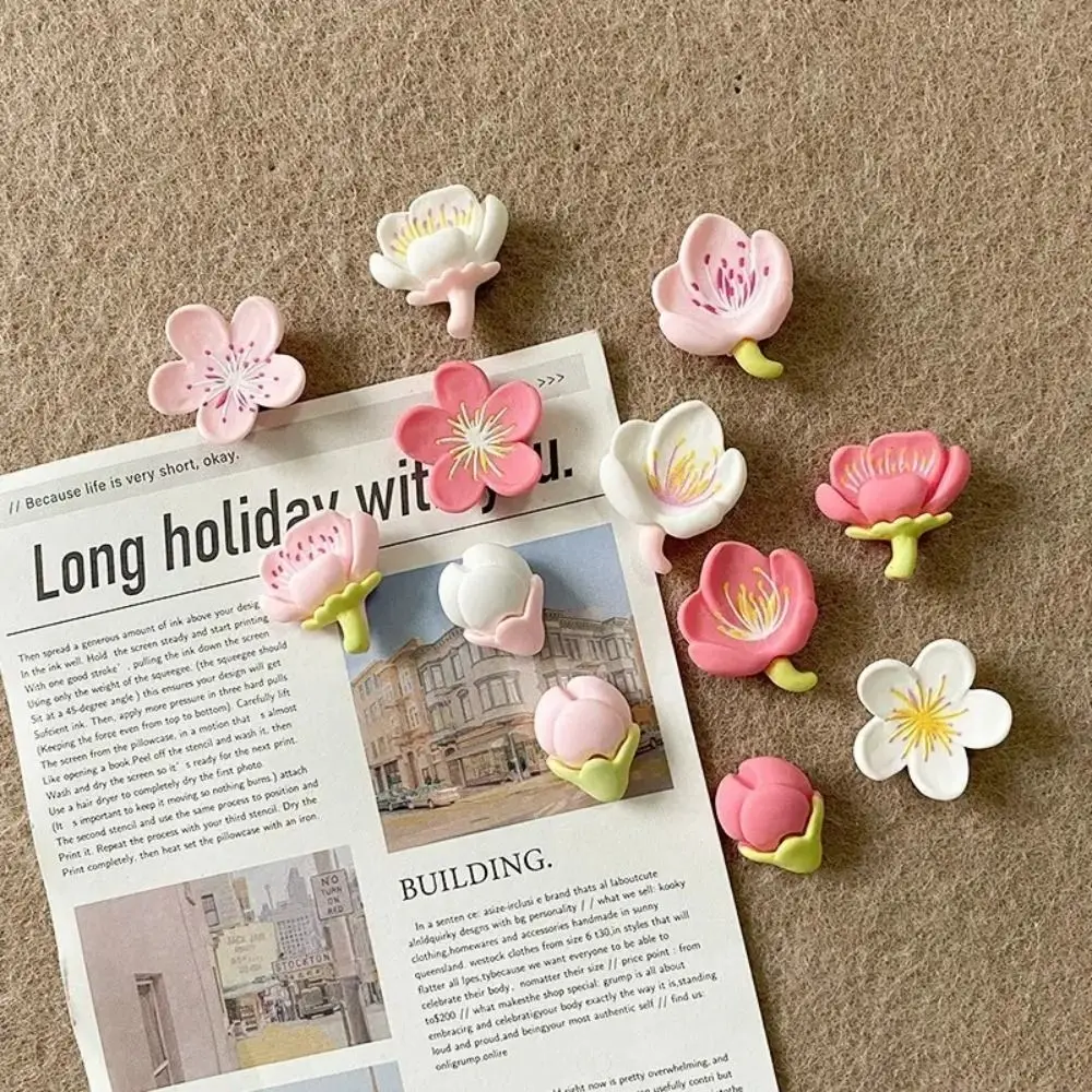 20/30Pcs Creative Sakura Pushpins 3D DIY Blackboard Push Pins Multifunctional with Box Decorative Studs Wall Markers
