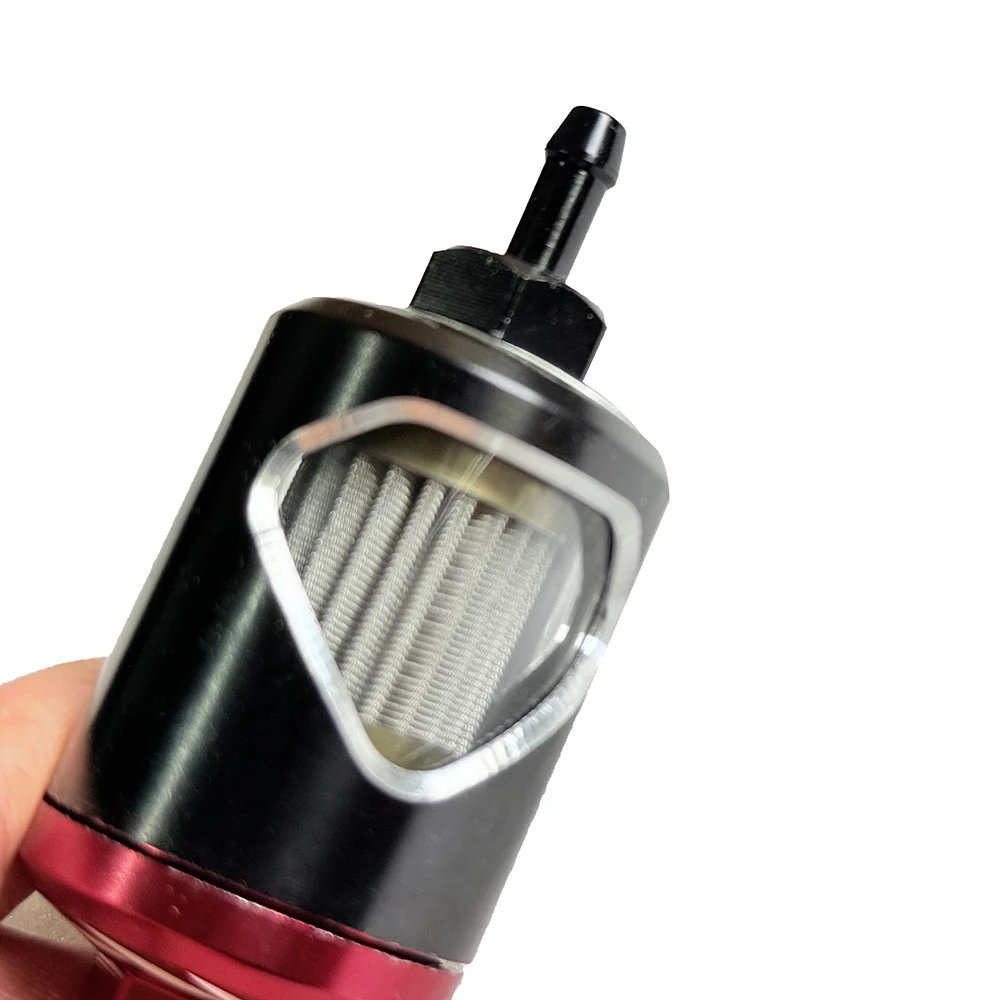 Hochleistungs-Ölfilter, Motorölfilter aus Legierung mit hohem Durchfluss, Edelstahlkern, Glasperspektivenfilter für einfache Bedienung