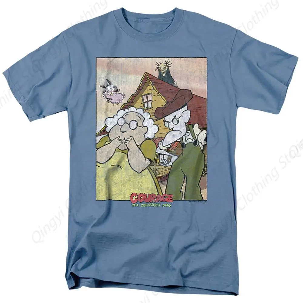 

Courage The Cowardly Dog American Gothic Parody T Shirt & Stickers