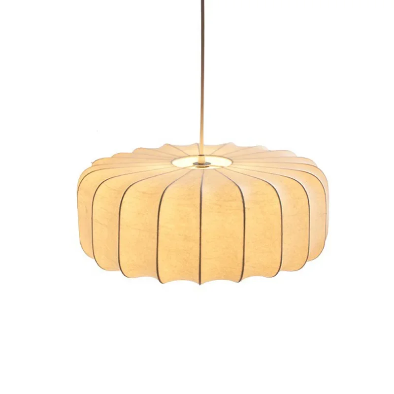Retro Design Silk LED Pendant Light Suitable for Dining Study Rooms Bedrooms Office Desks Chandelier Decorative Homes Bright