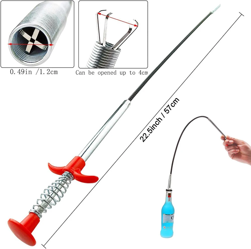 Ferramentas de dragagem de tubos, limpador de drenagem, removedor de entupimento, limpeza doméstica, ferramenta pia de cozinha, mola 57cm