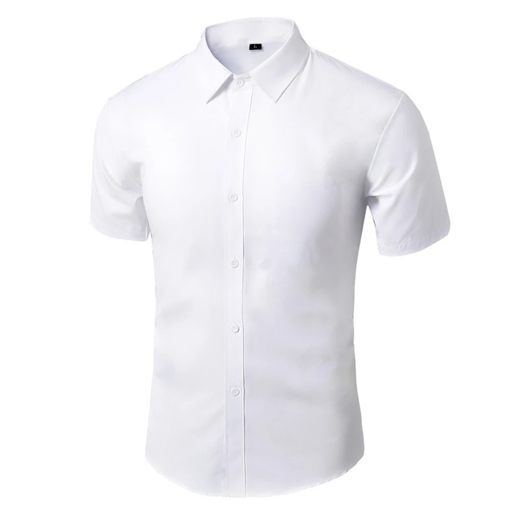 M23 Shirt men's long -sleeved slim -fitting business formal dress handsome black and white shirt men's casual workers