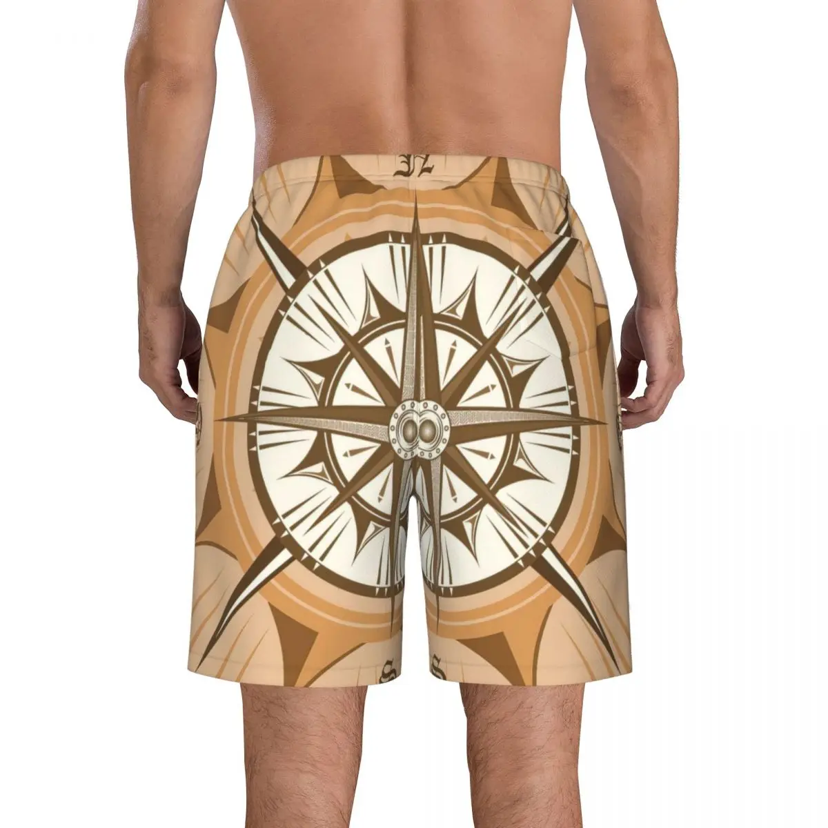 Brújula Medieval Wind Rose para hombre, pantalones cortos de playa para Fitness, bañador de secado rápido, divertidos pantalones cortos 3D para la calle