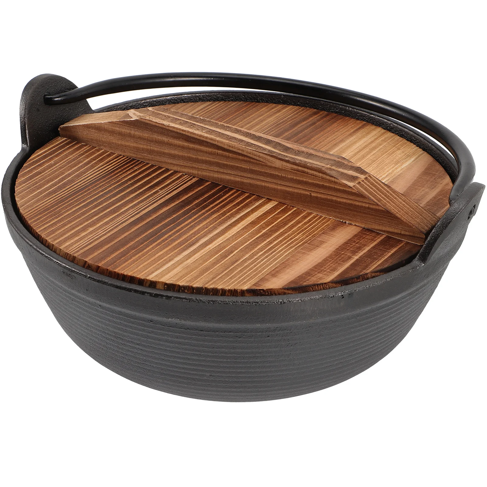 

1Set Iron Stew Pot High Temperature Resistant Soup Pot Convenient for Outdoor Cooking Creative Cookware Cooking Boiler