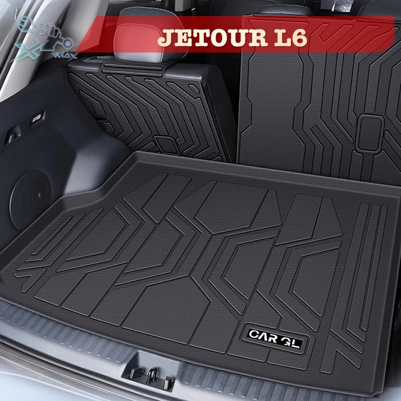 

For Chery JETOUR L6 2024 TPE Custom Fit Car Trunk Mat All Season Black Cargo Mat 3D Shaped Laser Measured Trunk Liners