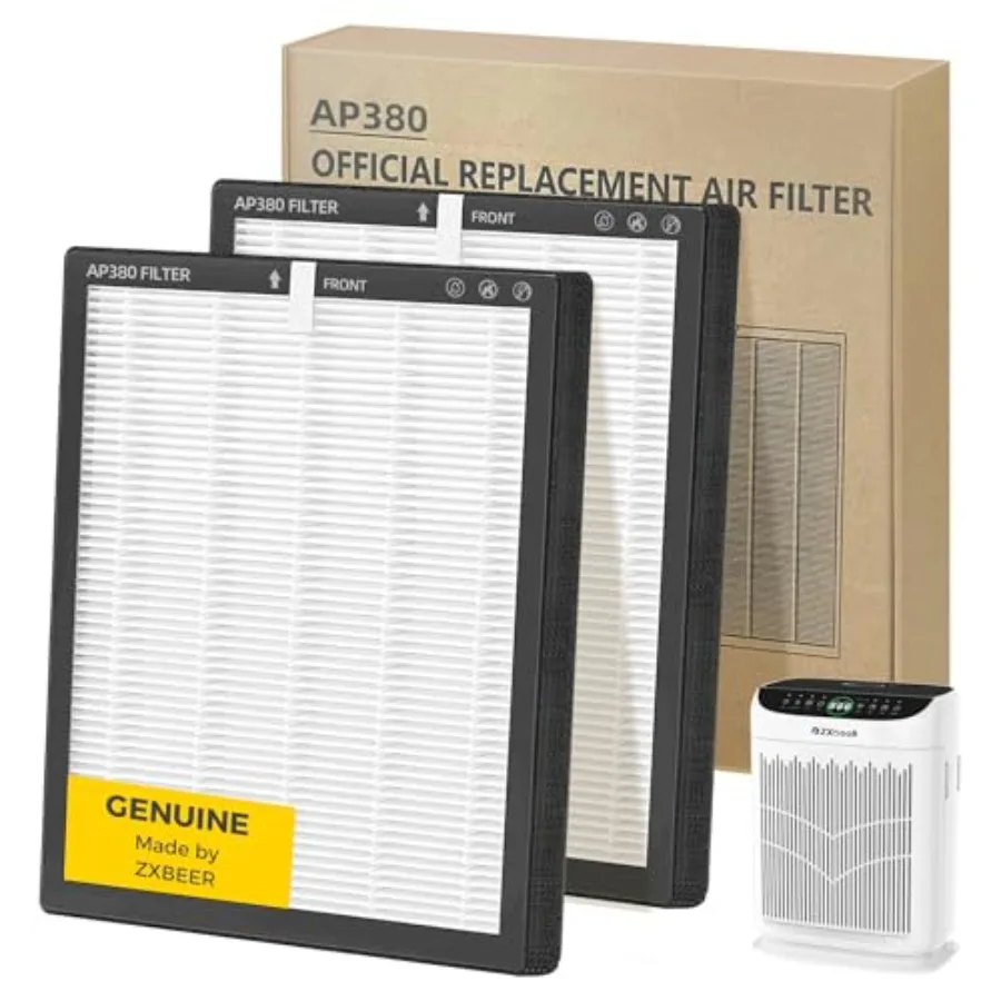 

Replacement Filter Compatible with ZXBEER AP380 Air Purifier, 3-IN-1 HEPA and High-Efficiency Activated Carbon Filter for Home,