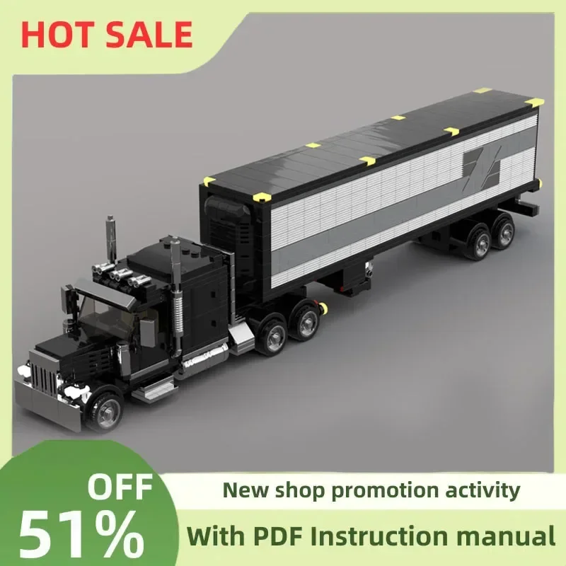 

New Engineering Container 379 Semi Heavy Duty Truck Trailer Tower Head Technology Diy Creative Ideas Kids Toy Gift Custom Puzzle