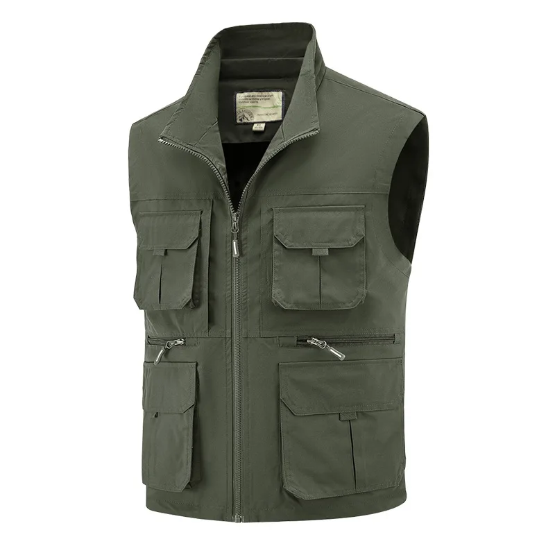 Men's Thin Vest 2026 Spring Autumn Multiple Pockets Loose Casual Fishing Photography Large Size
