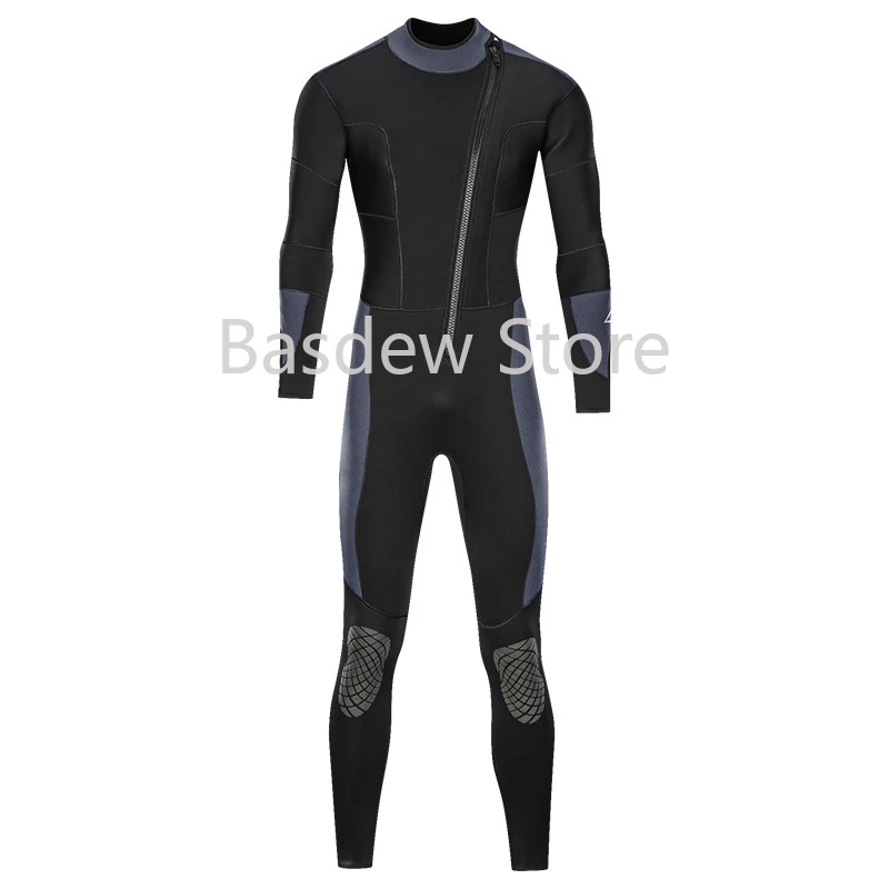 

Men's and Women's 5mm Diving Suit One-Piece Long Sleeves Keep Warm Sun Block Winter Swimming Suit Thickened Guard Jellyfish Suit