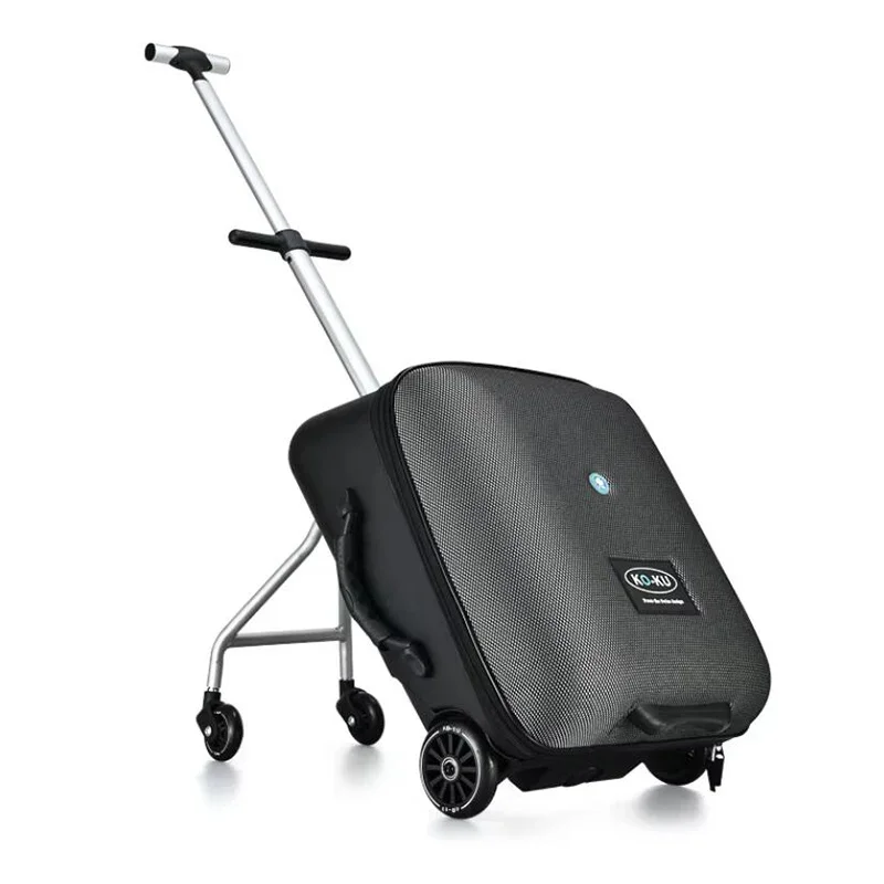 Formsio Kids Scooter Suitcase Lazy Carry On Rolling Luggage Box Sitting Trolley Bag For Baby