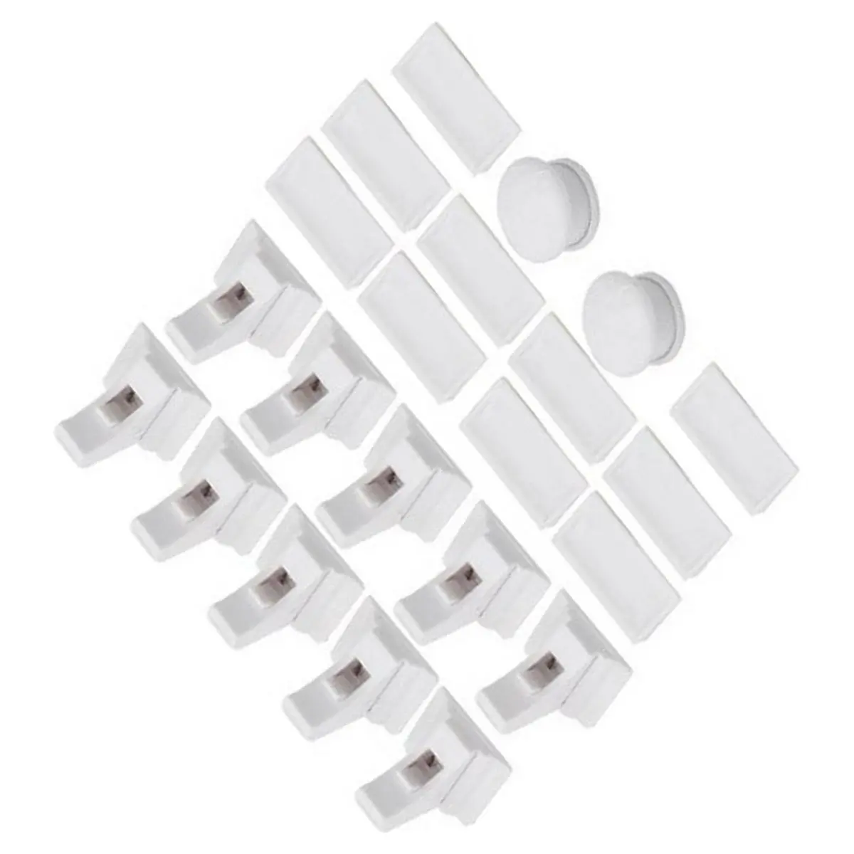 Safety Magnetic Cabinet Locks, White, 10 Pack, Magnetic Latches Install Inside Cupboard Doors and Drawers with Adhesive
