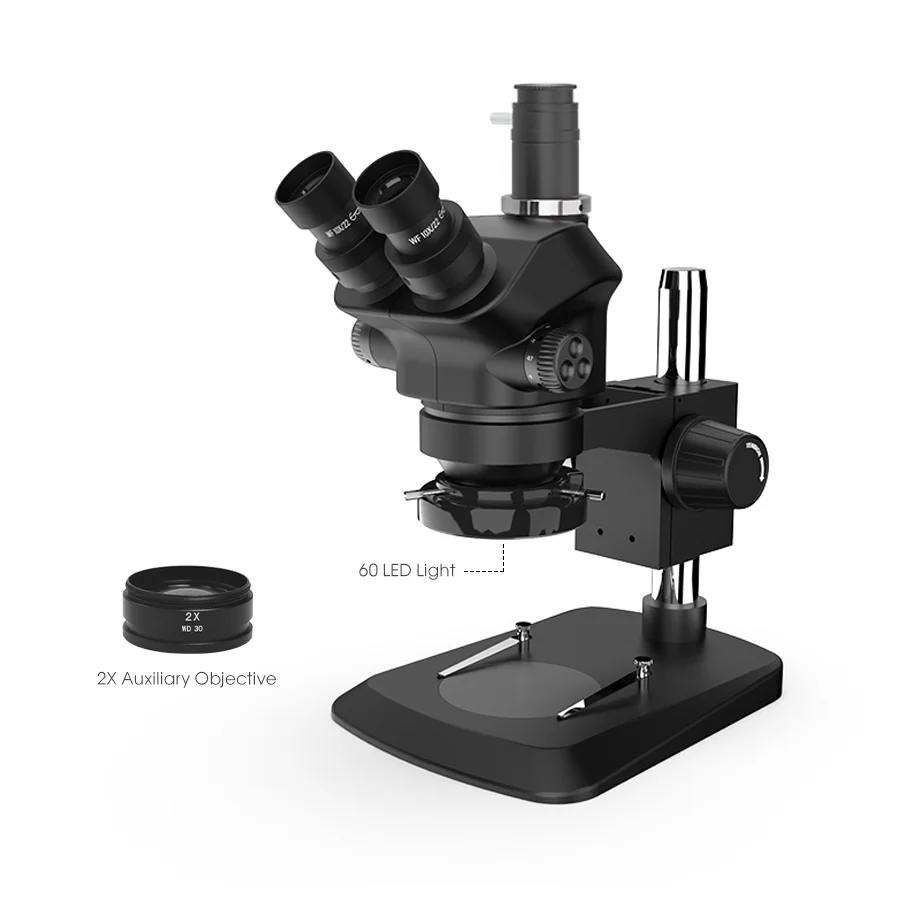 Kailiwei 7-50X 100X 7050 Laboratorio ottico industriale Zoom Microscopio stereo trinoculare Simul-focale Riparazione PCB Rilavorazione Saldatura