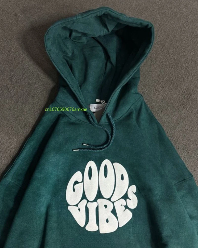 Verdikte Pullover Hoodie Mannen Vrouwen Ins Tij Retro Letters Gedrukt Sweatshirt Herfst Nieuwe High Street Woon-werkverkeer Paar Casual Tops