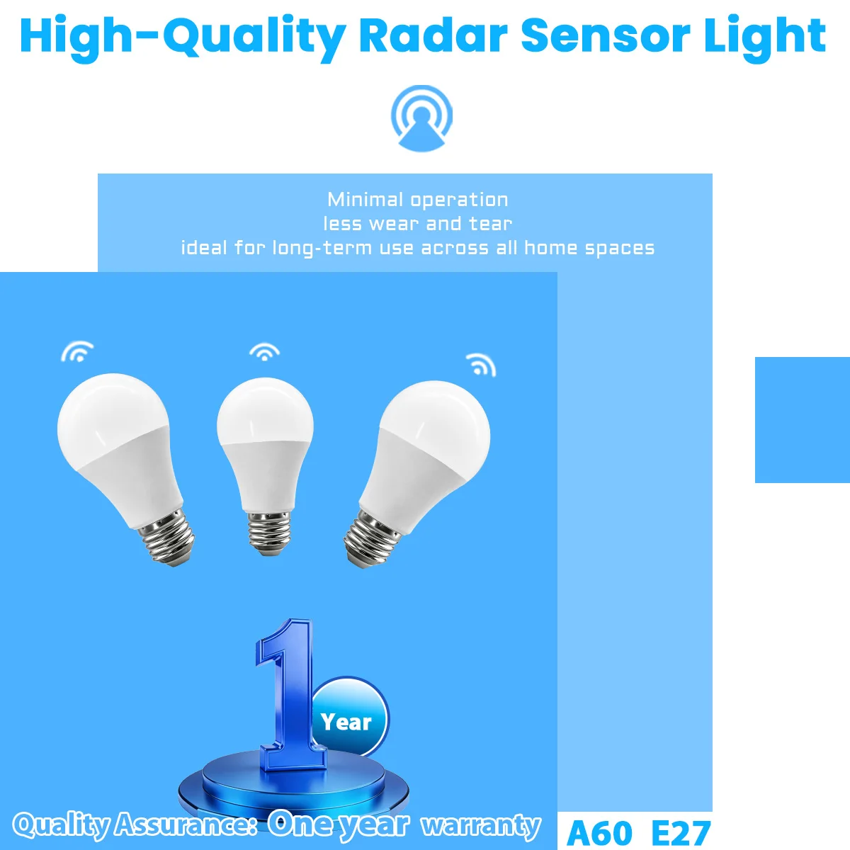2PCS Microwave Radar Sensor light Bulb 110V 220V 10W  LED Bulb with Motion Sensor Infrared Radiation Detector Security Light