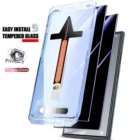 Anti Glare Privacy Tempered Glass Automatic Installer for Samsung Galaxy S24 Ultra S23 S22 S21 Plus + S24ultra Screen Protector