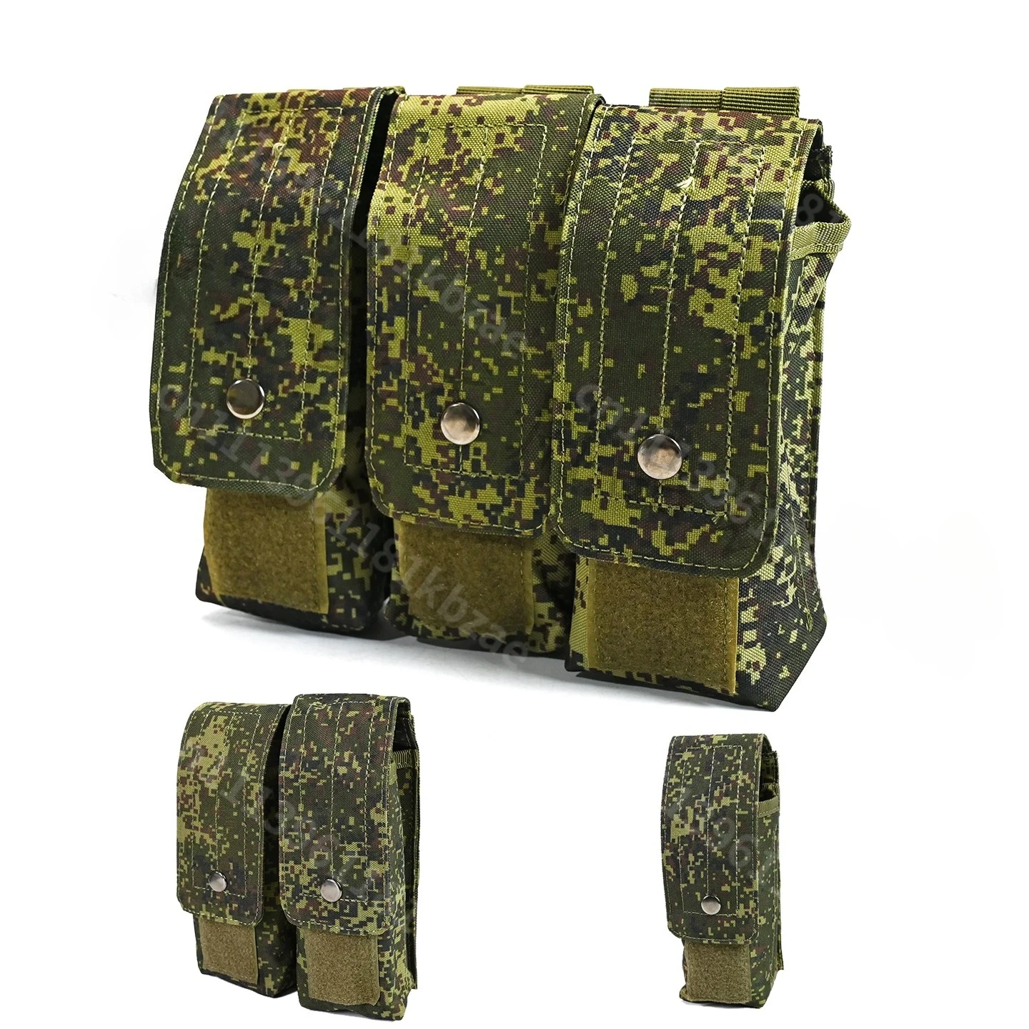 1PC Outdoor Tactical EMR Magazine Bag 600D Oxford Cloth MOLLE Double Layered Triple Pack 7.62MM Tactical Magazine Storage Bag