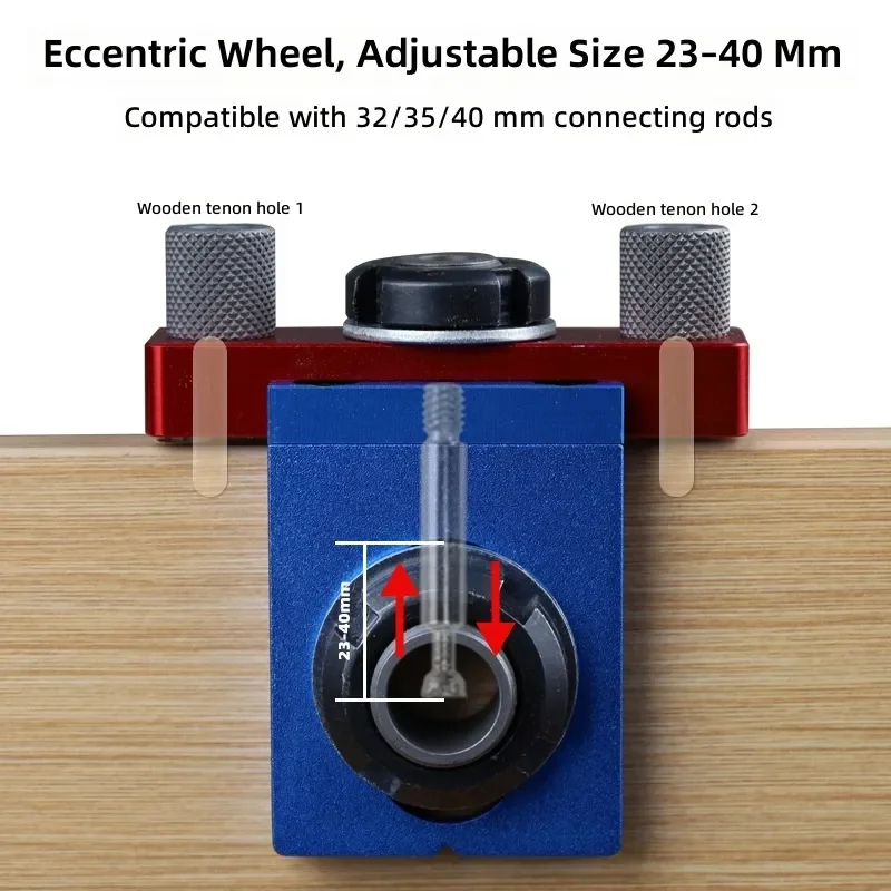 X150 3 in 1 Hole Punch Woodworking Wood Board Hole Locator Panel Furniture Puncher Precision Manual Tool for DIY Carpentry