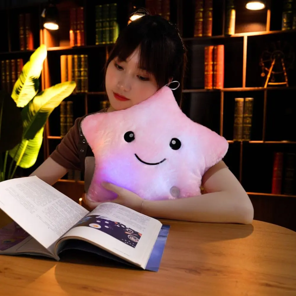 LED Electronic Star Plush Toy Star Baby Kid Toys LED Star Doll Toy Soft Home Decoration Soft Star Pillow