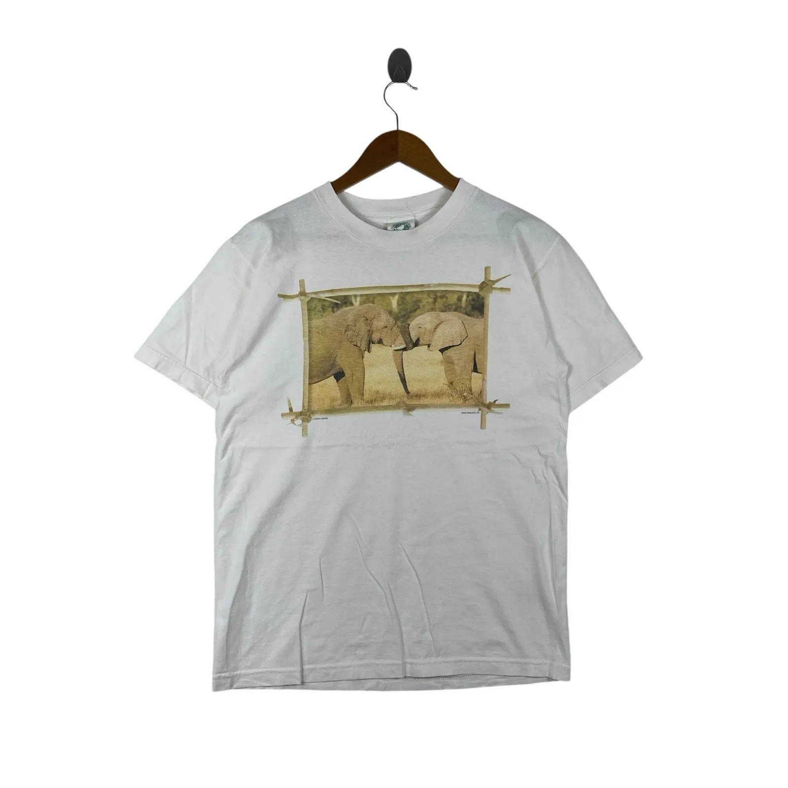 Vintage FRANS LANTING PHOTOGRAPHER Fotofolio Elephant Tee Shirt Top