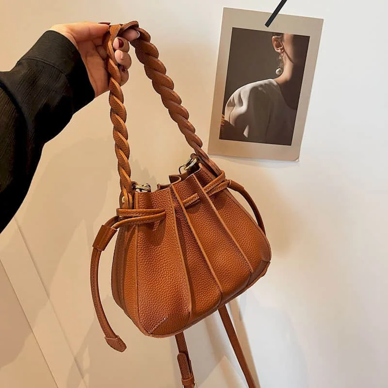 

Shoulder Bags for Women Solid Korean Style Versatile Reusable Crossbody Bags New Niche Office Lady PU Casual Luxury Tote Bags