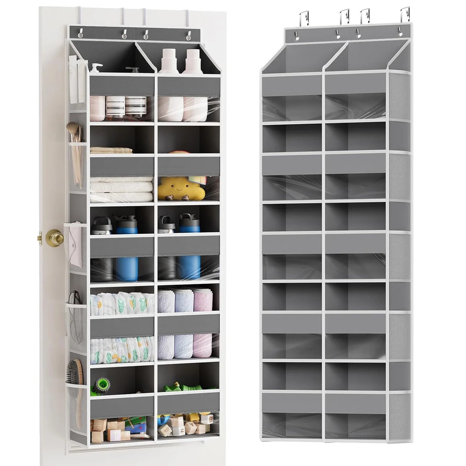 10 Grids Over The Door Storage Organizer Multi Compartment Hanging Closet Organizer Wall Mount Storage Bag Space Saving for Bedr