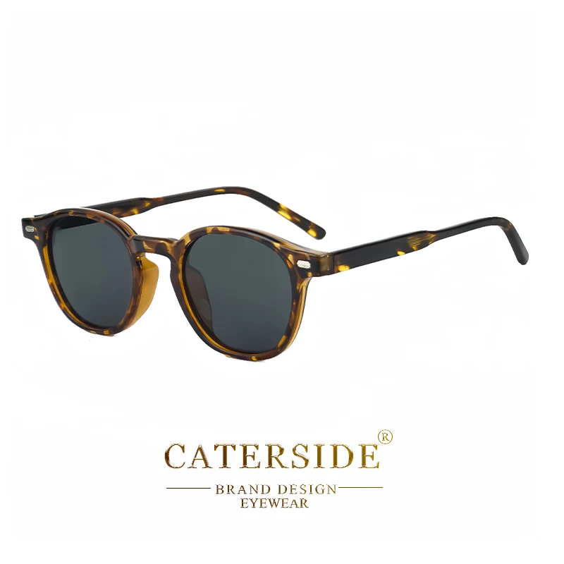 Caterside Polarisierte Runde Sonnenbrille für Herren, Punk TR-Rahmen mit Core-Einsatz, Retro-Sonnenbrille für Damen, Set für Autofahren und Angeln, UV400-Schutz – Detail 16