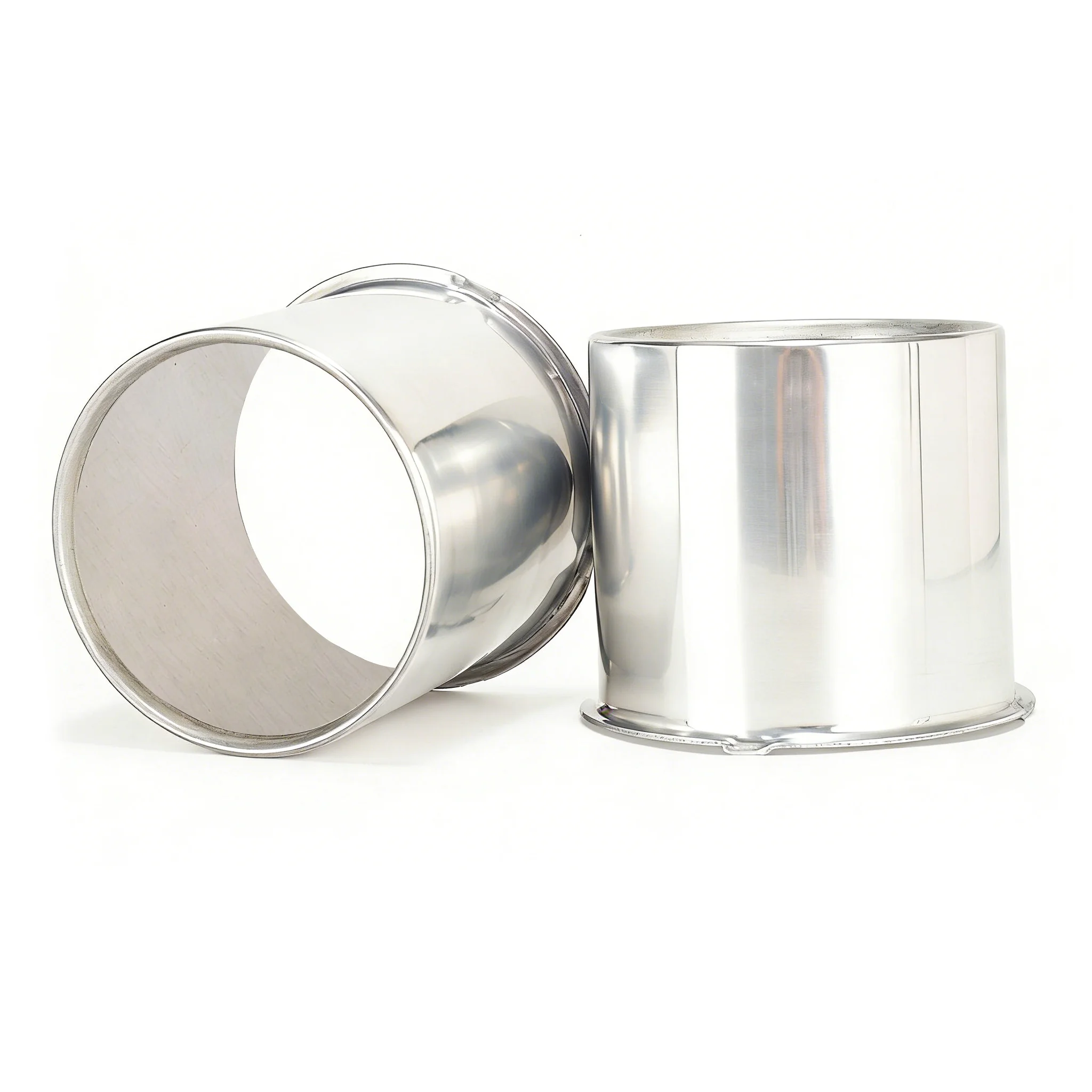 CFPerformance 2/4 Stück 5,12 Zoll polierte Aluminium-Nabenkappen mit offenem/geschlossenem Ende zum Durchstecken für Anhängerfelgen, LKW und PKW – Detail 4