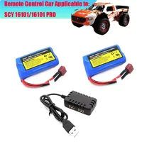 HRB Lipo Battery 2S 2500mah 7.4V for SCY 16103 16102 16101 JJRC Q130 RC Car RC Parts Lithium Battery AA Battery 14+y