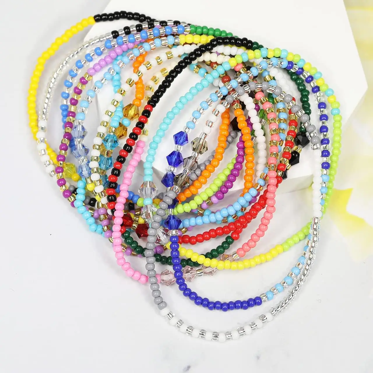 4MM 100Pcs/box/ bag Czech Bicone Crystal Beads for Jewelry Making Diy Accessories Colorful Faceted Glass Spacer Beads Wholesale