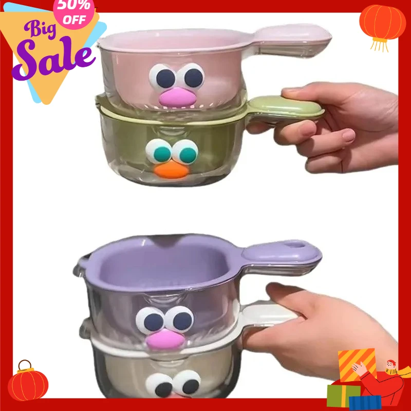 2 in1 Duckbill Handle Draining Basket Straining Fruit Drain Basket Washing Double Basket Dishwashing Fruit Tools