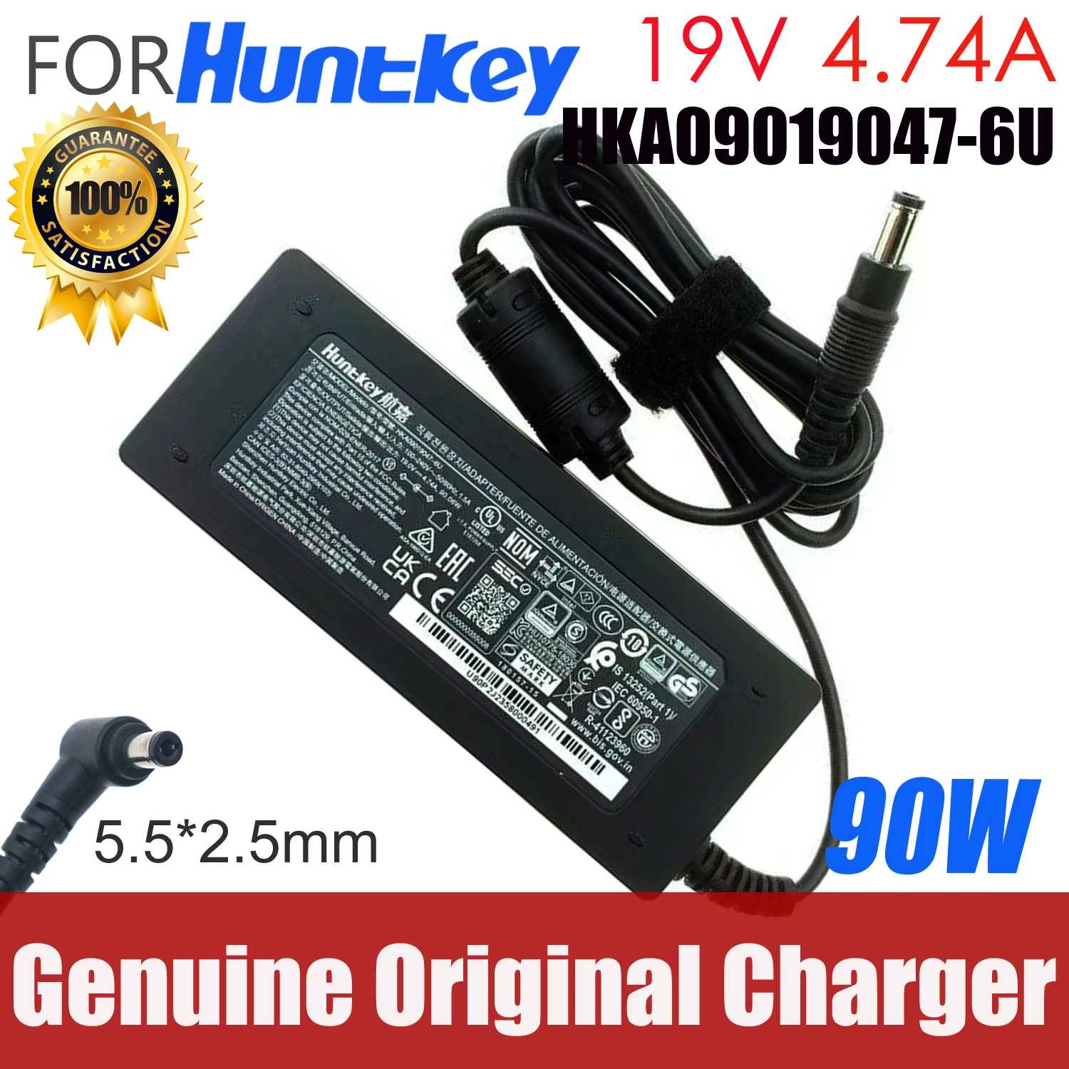 

Original Huntkey 19V 4.74A 90W AC Adapter HKA09019047-6U HKA09019047-6D Charger for Intel NUC all in one Laptop Power Supply