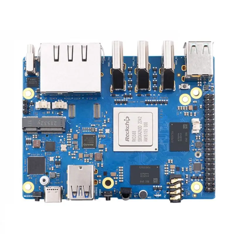 A64I For 5 Plus 8GB RAM Single Board Computer RK3588 PCIE Module External Wifi6 Pi5 Plus Demo Development Board