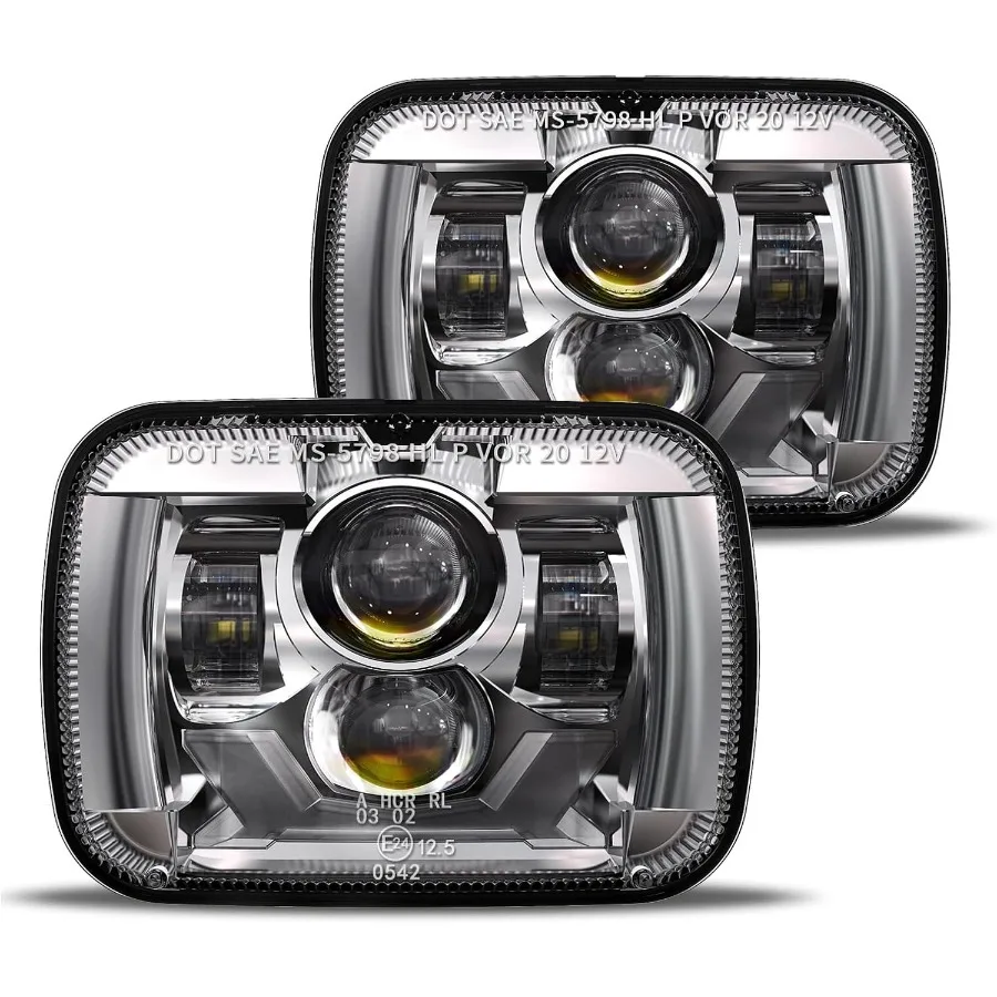 

New 180W 1000 Bright H6054 5x7 7x6 Led Headlights for Jeep Cherokee XJ Wrangler YJ Chevy GMC Nissan Van Pickup SUV Trucks Off